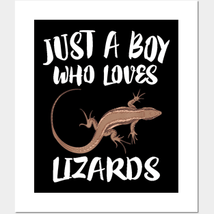 Just A Boy Who Loves Lizards Posters and Art